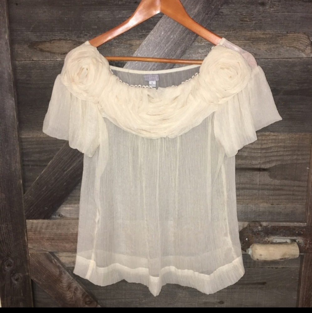 Beautiful softest sheer chiffon tulle top 🌺